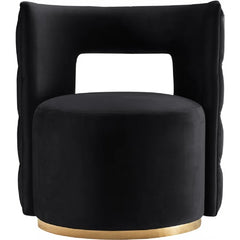 Velvet Swivel Accent Chair - Wooden Bazar