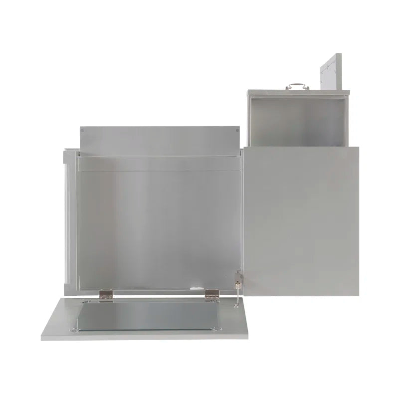 Sherloking Contemporary Vanity Set with Mirror and Padded Matching Stool