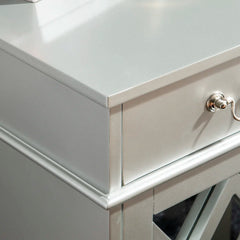 Sherloking Contemporary Vanity Set with Mirror and Padded Matching Stool