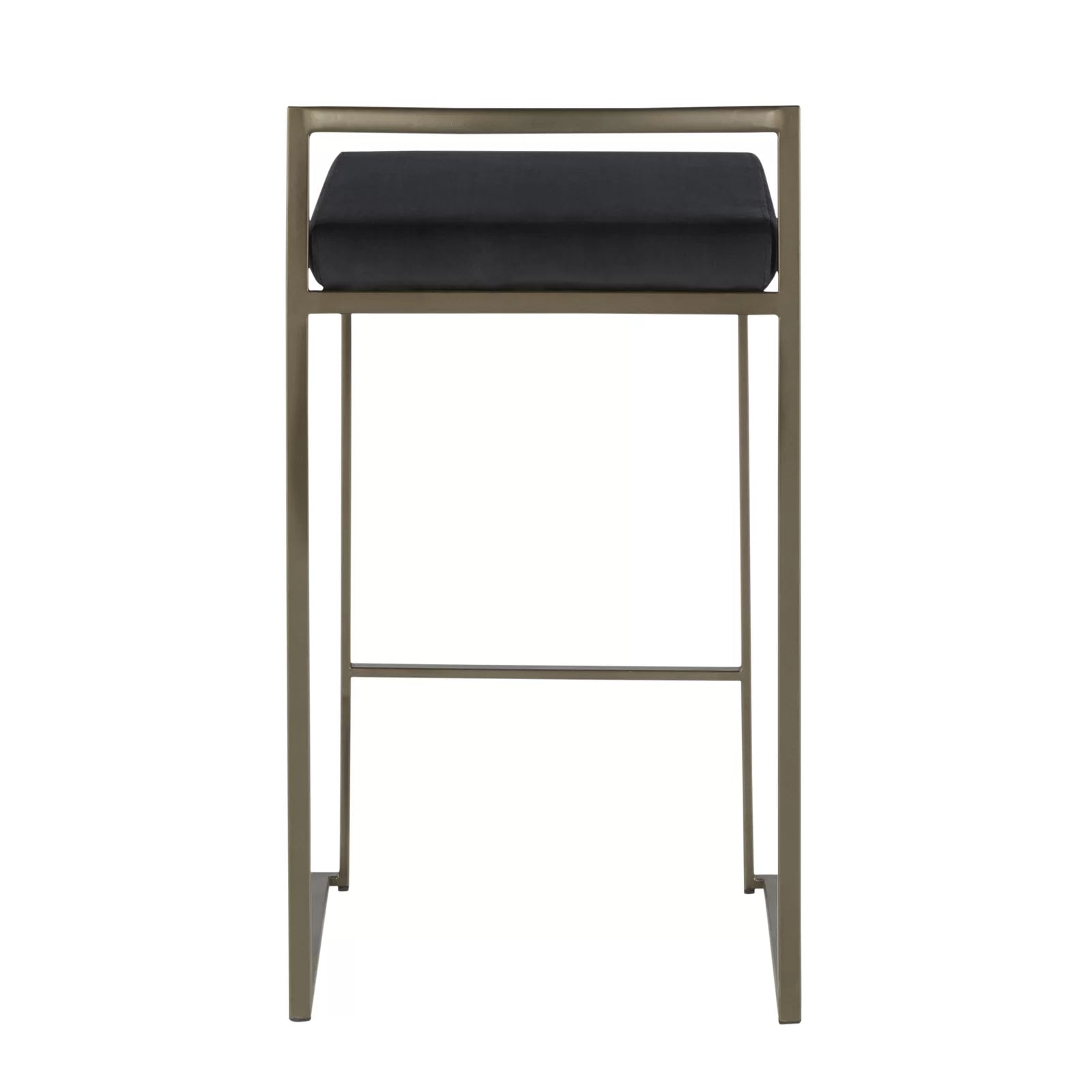 Deriko Swivel Upholstered Counter and bar Stool with Metal Frame (Set of 2)