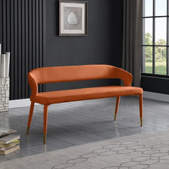 Nasterote Velvet Bench For Modern Living - Wooden Bazar