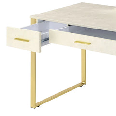 Caviol  3 - Drawer Vanity Desk with Mirror  - Wooden Bazar