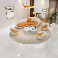 6 - Piece Faux Leather Living Room Set luxury sofa set
