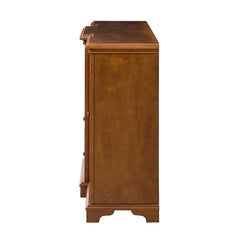 Multifunctional Wooden TV Stand with Shelf and 2 Drawers and Sturdy Legs