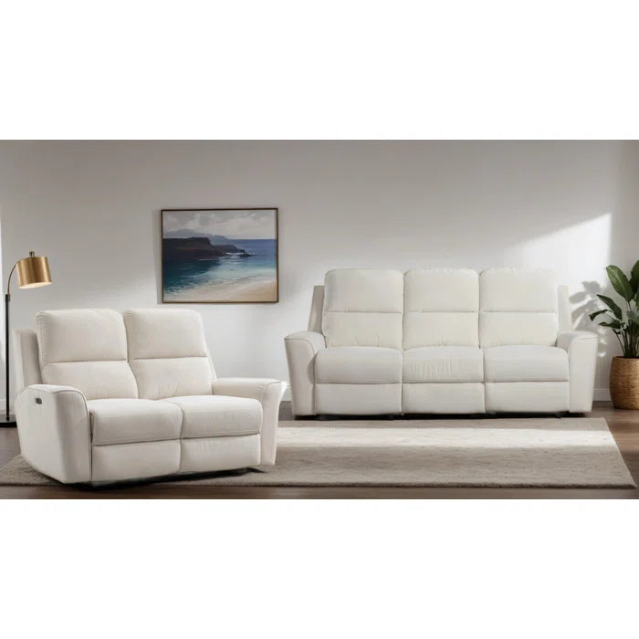 Divonas 2 Piece Modern Chenille Power Reclining Living Room Luxury Sofa Set
