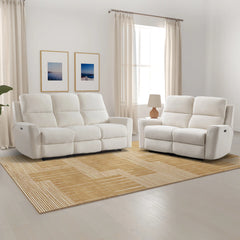 Divonas 2 Piece Modern Chenille Power Reclining Living Room Luxury Sofa Set