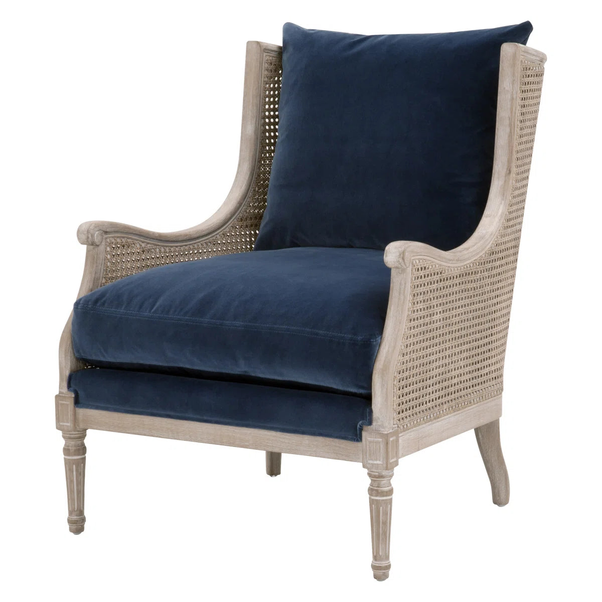 Solid Wood Armchair – Durable Frame with Soft Upholstery