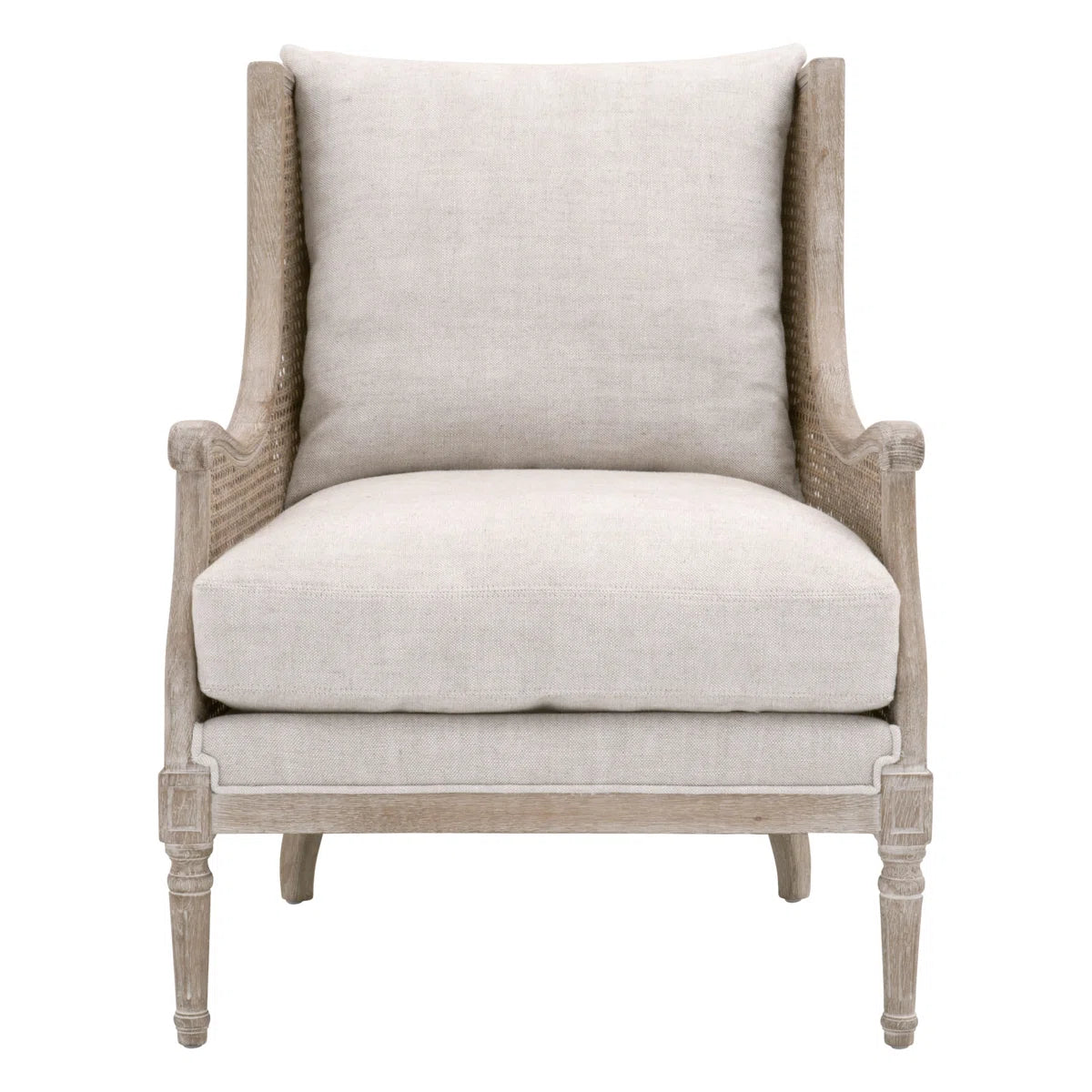 Solid Wood Armchair – Durable Frame with Soft Upholstery