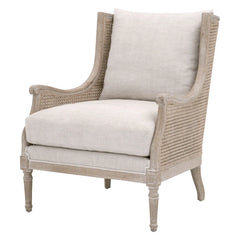 Solid Wood Armchair – Durable Frame with Soft Upholstery