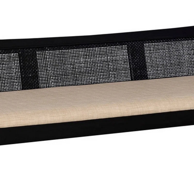 Dogger Cane Back Cushioned Bench