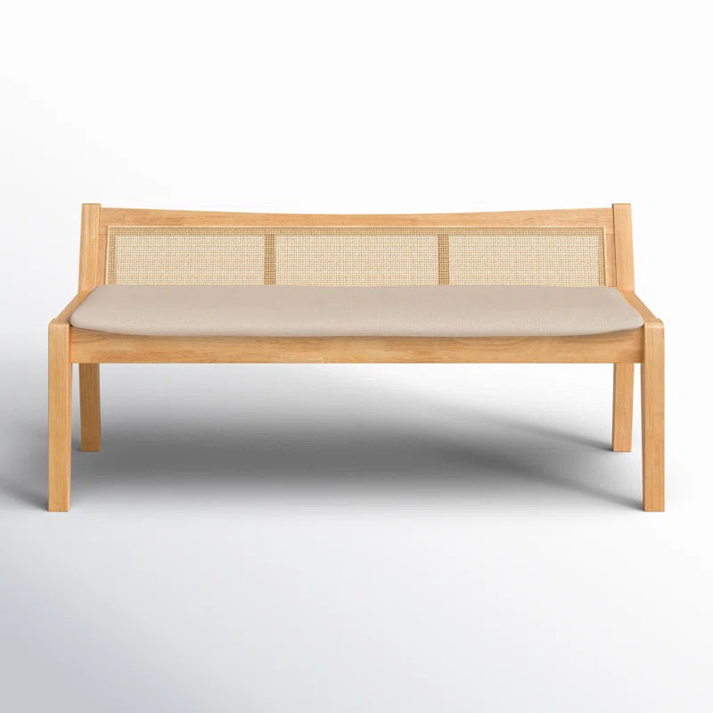 Dogger Cane Back Cushioned Bench