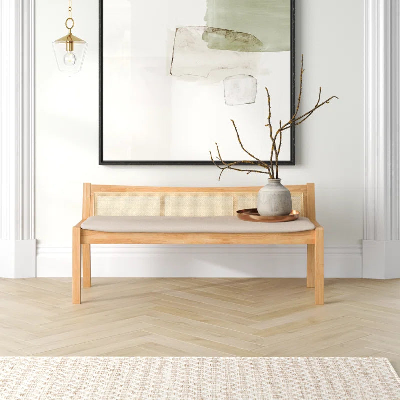 Dogger Cane Back Cushioned Bench