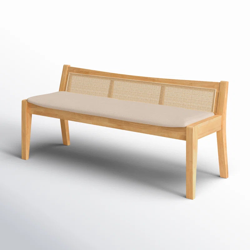 Dogger Cane Back Cushioned Bench