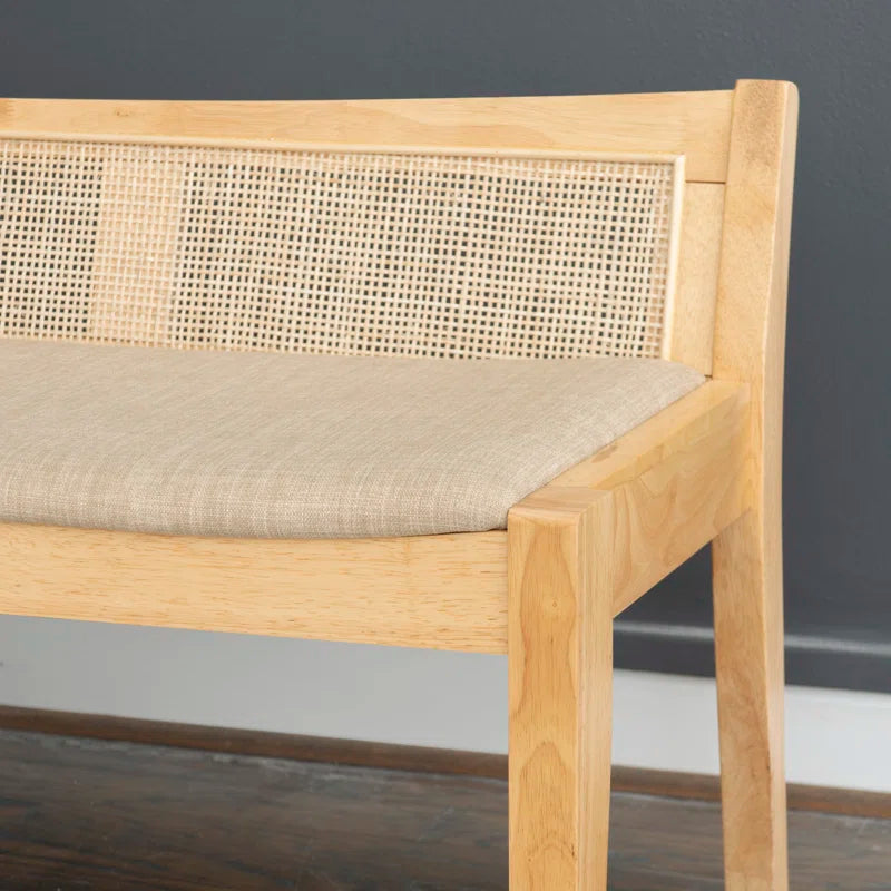 Dogger Cane Back Cushioned Bench