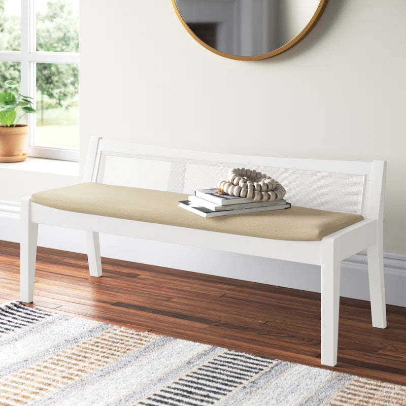 Dogger Cane Back Cushioned Bench