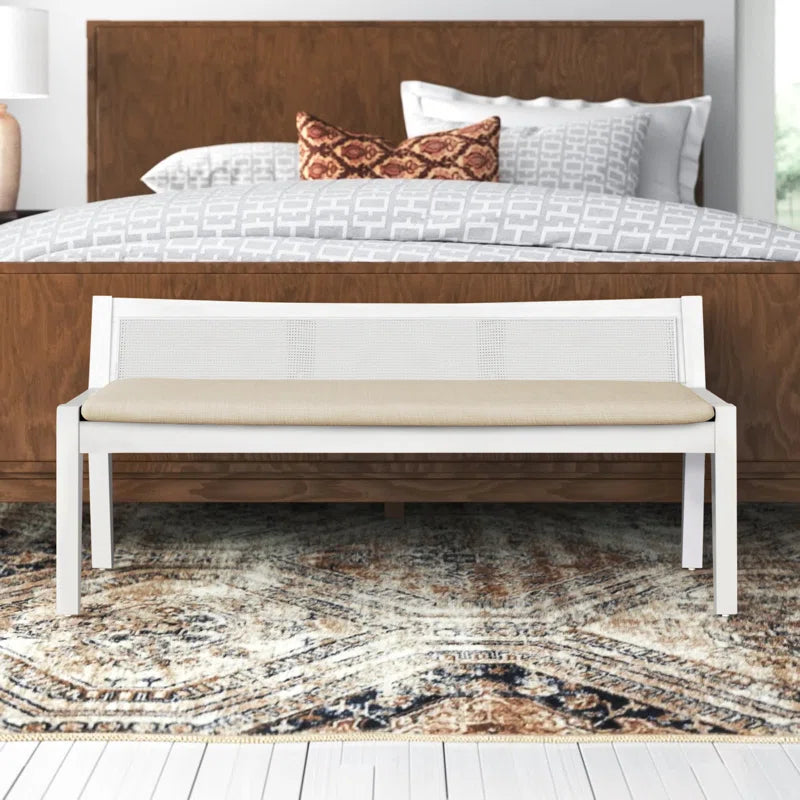 Dogger Cane Back Cushioned Bench