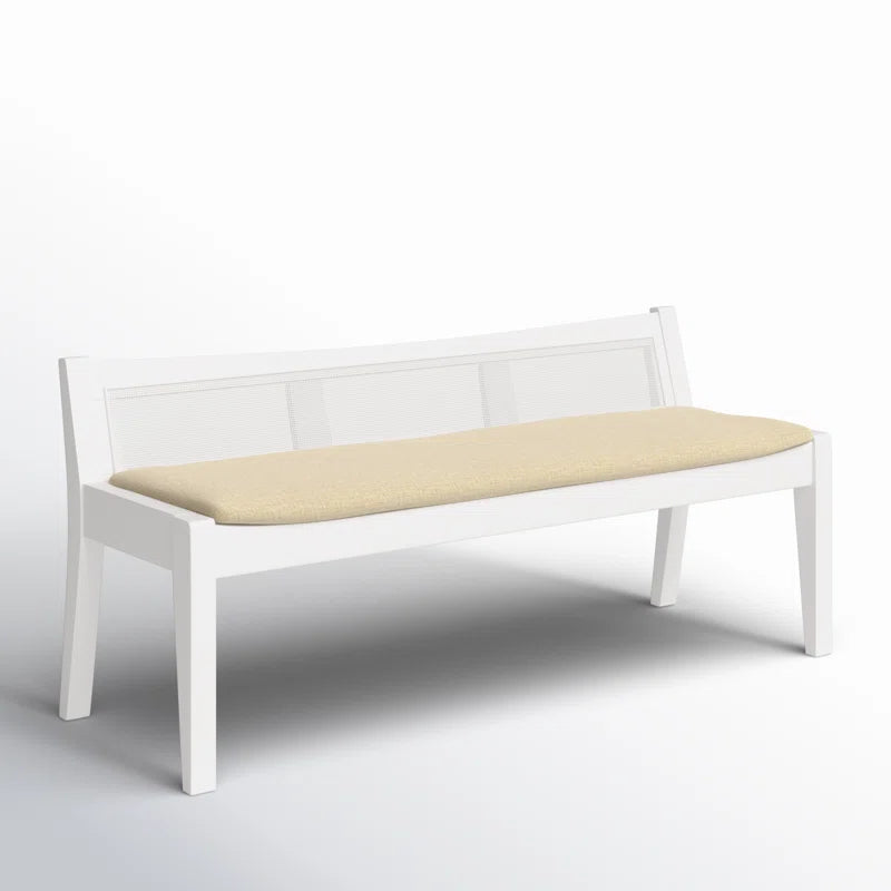 Dogger Cane Back Cushioned Bench