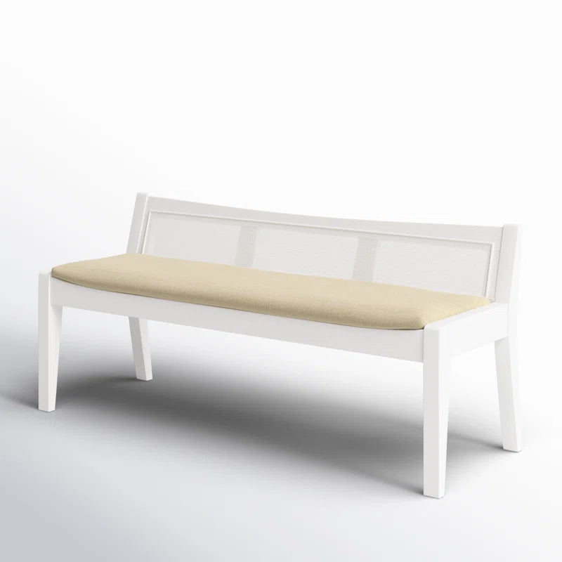 Dogger Cane Back Cushioned Bench