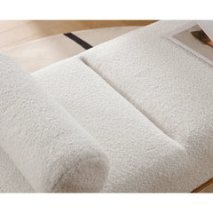 Labornite Modern Faux Fur Upholstered Ottoman Bench Seat with Gold Legs