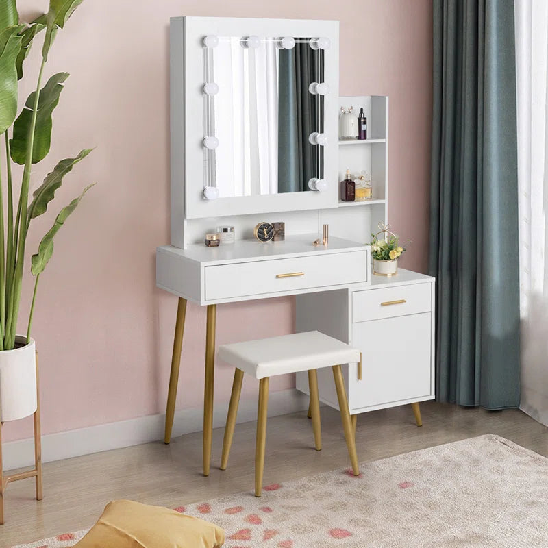 Sarah Dressing Table With Mirror - Wooden bazar