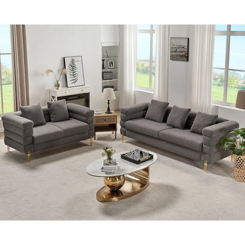 Eatontony Living Room Luxury Sofa Set