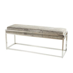 Haxis  Stainless Steel Bench - Wooden Bazar