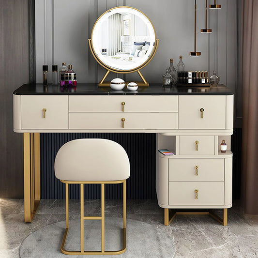 Edelen Vanity dressing table with lighted mirror and stool