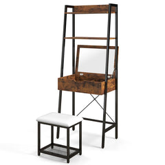 Talaya Vanity Bookshelf & Racks & Stool
