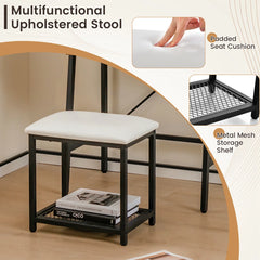 Talaya Vanity Bookshelf & Racks & Stool