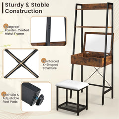 Talaya Vanity Bookshelf & Racks & Stool