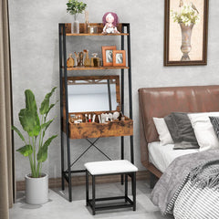 Talaya Vanity Bookshelf & Racks & Stool