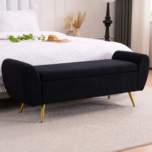 Storage Bench End of Bed Ottoman for King Size Bed - Wooden Bazar