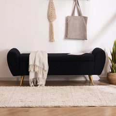 Storage Bench End of Bed Ottoman for King Size Bed - Wooden Bazar