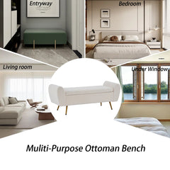 Storage Bench End of Bed Ottoman for King Size Bed - Wooden Bazar
