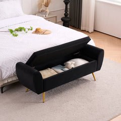 Storage Bench End of Bed Ottoman for King Size Bed - Wooden Bazar
