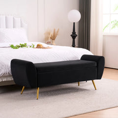 Storage Bench End of Bed Ottoman for King Size Bed - Wooden Bazar