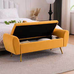 Storage Bench End of Bed Ottoman for King Size Bed - Wooden Bazar