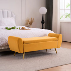 Storage Bench End of Bed Ottoman for King Size Bed - Wooden Bazar