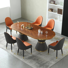 Adorn Modern 8 Seater Double Pedestal Royal Furniture Dining Table Set