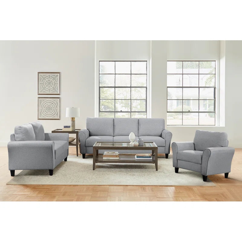 Emilion 3-Piece Upholstered Living Room Luxury Sofa Set
