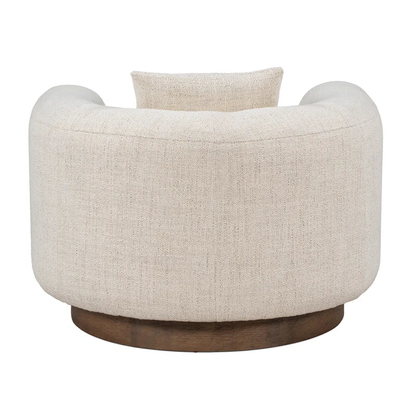 Kanuum Modern Upholstered Barrel Chair - Wooden Bazar