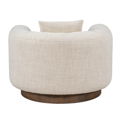 Kanuum Modern Upholstered Barrel Chair - Wooden Bazar