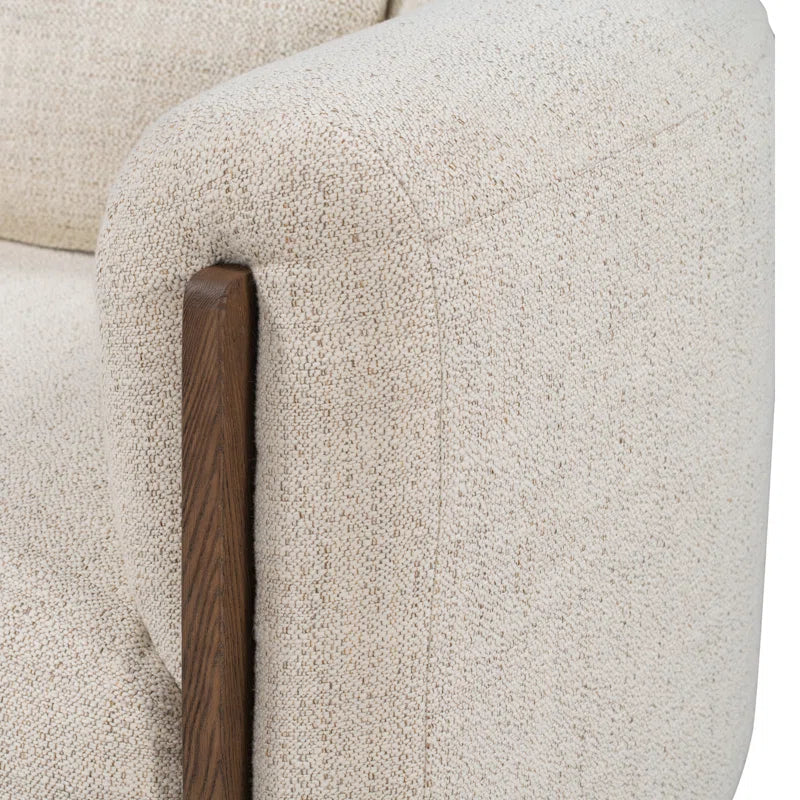 Kanuum Modern Upholstered Barrel Chair - Wooden Bazar