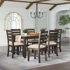 Zanex 6 Seater Wooden Dining Table Set For Modern Living - Wooden Bazar