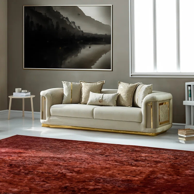 Eudellaz 3 - Piece Velvet Living Room Luxury Sofa Set