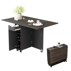 Liver Extendable Foldable Dining Table - Wooden Bazar