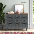 Exum Accent Cabinet Side Table console table with storage Wooden Bazar