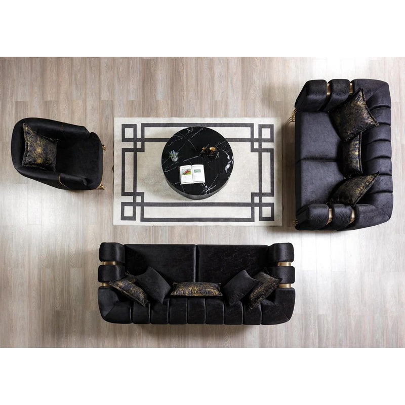 Falettiz 3 - Piece Velvet Living Room Set Luxury Sofa Set