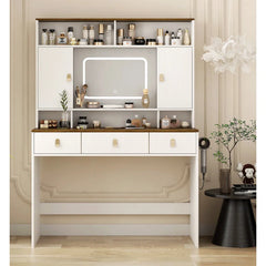 Velingtone Dressing Table Makeup Table with Lighted Mirror