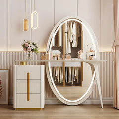 Febbas Full View Vanity dressing table with lighted mirror and stool